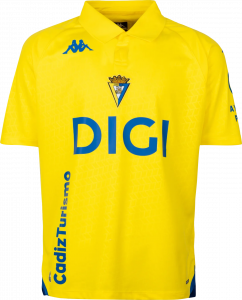 Camiseta oficial primera equipación Cádiz CF 2026/27 Kappa amarilla con detalles azules