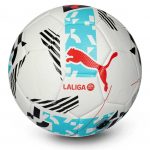 Puma Orbita LaLiga 2025/26 réplica, balón de entrenamiento oficial, 12 paneles, microtextura 3D, válvula PAL. Calidad y diseño profesional.
