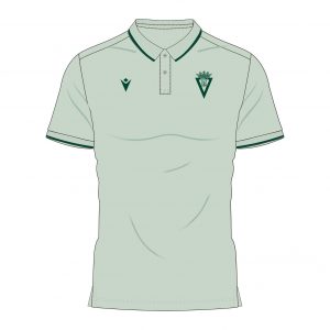Polo oficial jugadores Cádiz CF 2025/26 Macron con escudo bordado. Diseño elegante. Tallas S a 3XL. ¡Hazte con el tuyo!