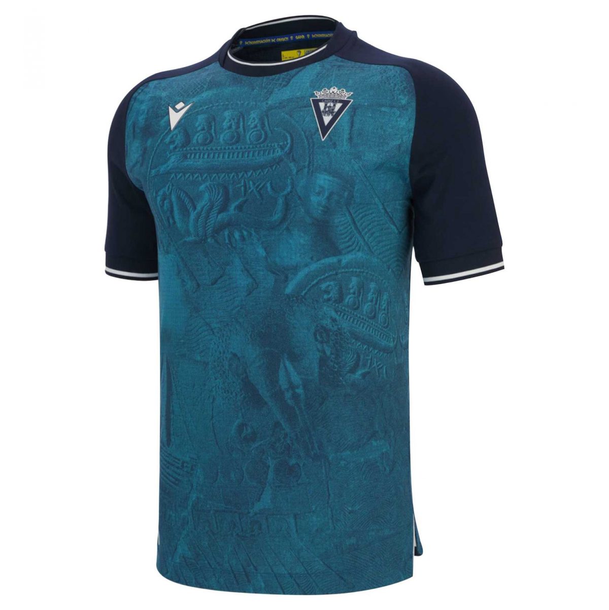 Descubre la camiseta tercera equipación Cádiz CF adulto 2025/26, inspirada en el pasado fenicio de la ciudad. Producto oficial, diseño único y disponible en tallas S a 5XL.