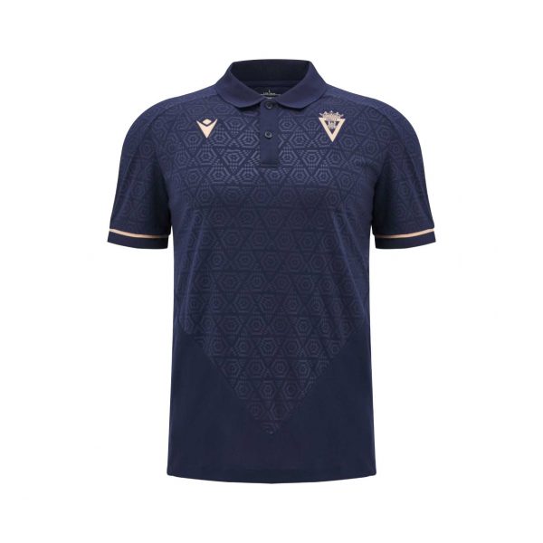 Polo Cádiz infantil marino 2024/25 oficial Macron