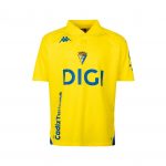 Camiseta infantil oficial primera equipación Cádiz CF 2026/27 Kappa amarilla con detalles azules