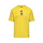 Camiseta infantil Cádiz CF 2026/27 versión fan Kappa amarilla con escudo frontal