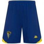 Pantalón corto oficial primera equipación Cádiz CF 2026/27 Kappa azul con detalles amarillos