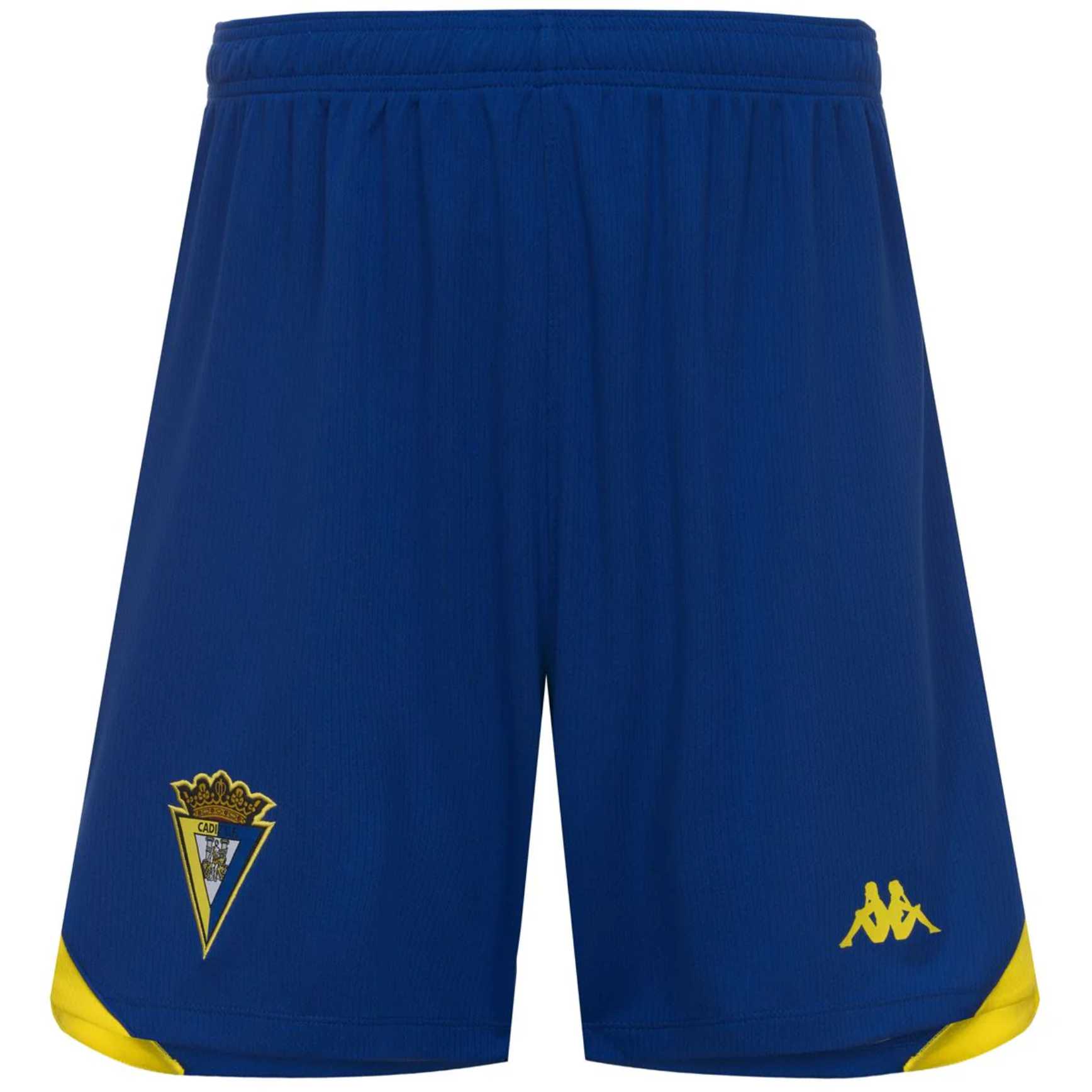 pantalón corto cadiz cf 2026 27 Pantalón corto oficial primera equipación Cádiz CF 2026/27 Kappa azul con detalles amarillos