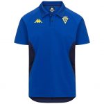 Polo oficial jugadores Cádiz CF 2026/27 Kappa azul con escudo del club y logo amarillo