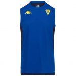 Camiseta sin mangas de entreno Cádiz CF 2026/27 Kappa azul con escudo amarillo